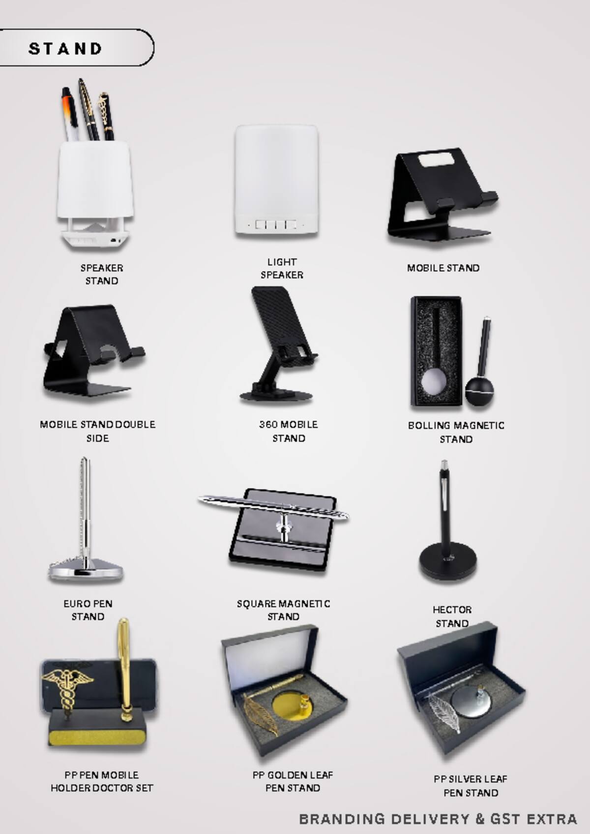 Stands catalogue, page 1